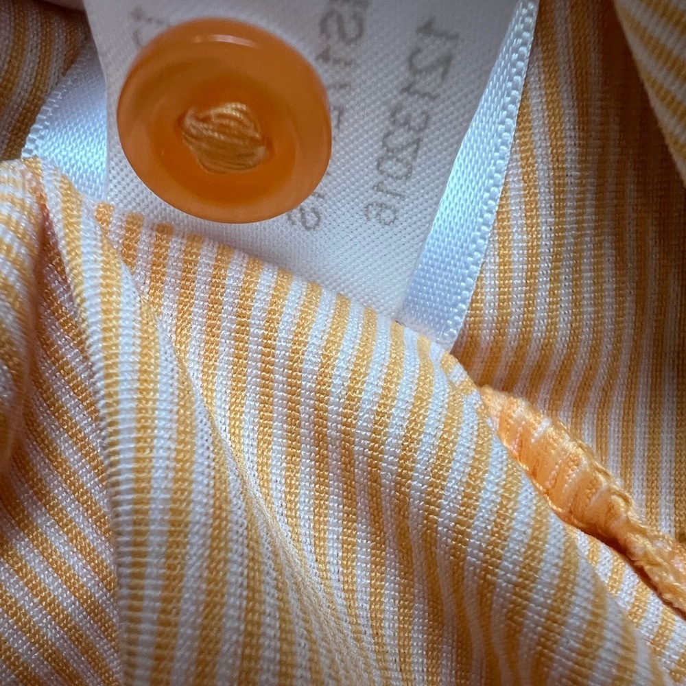 Peter Millar Polo Shirt Mens XL Cantaloupe Jubilee Stripe Performance Golf *LOGO - Picture 10 of 12